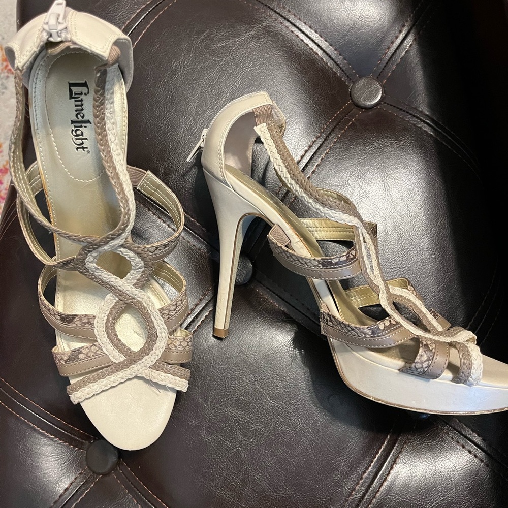Cute Strappy nude heels